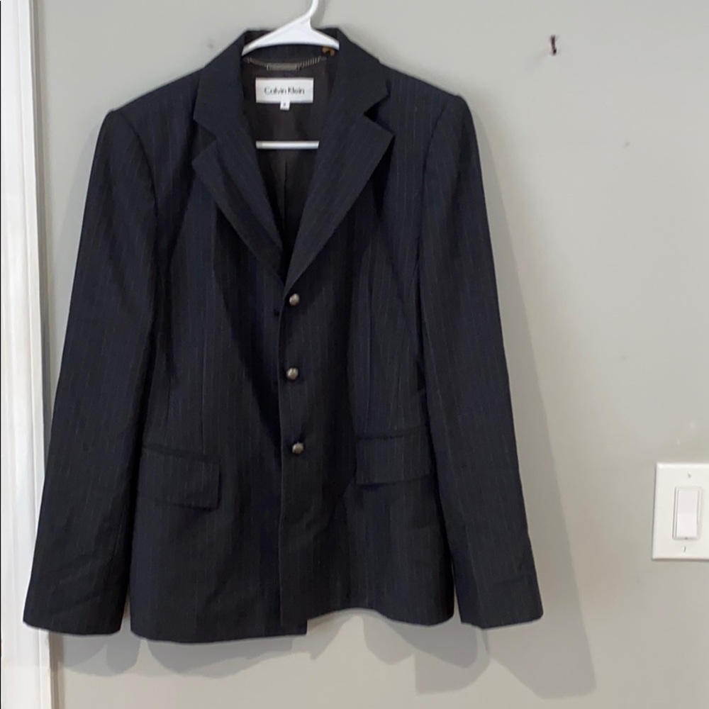 Calvin Klein Black Pinstripe Blazer